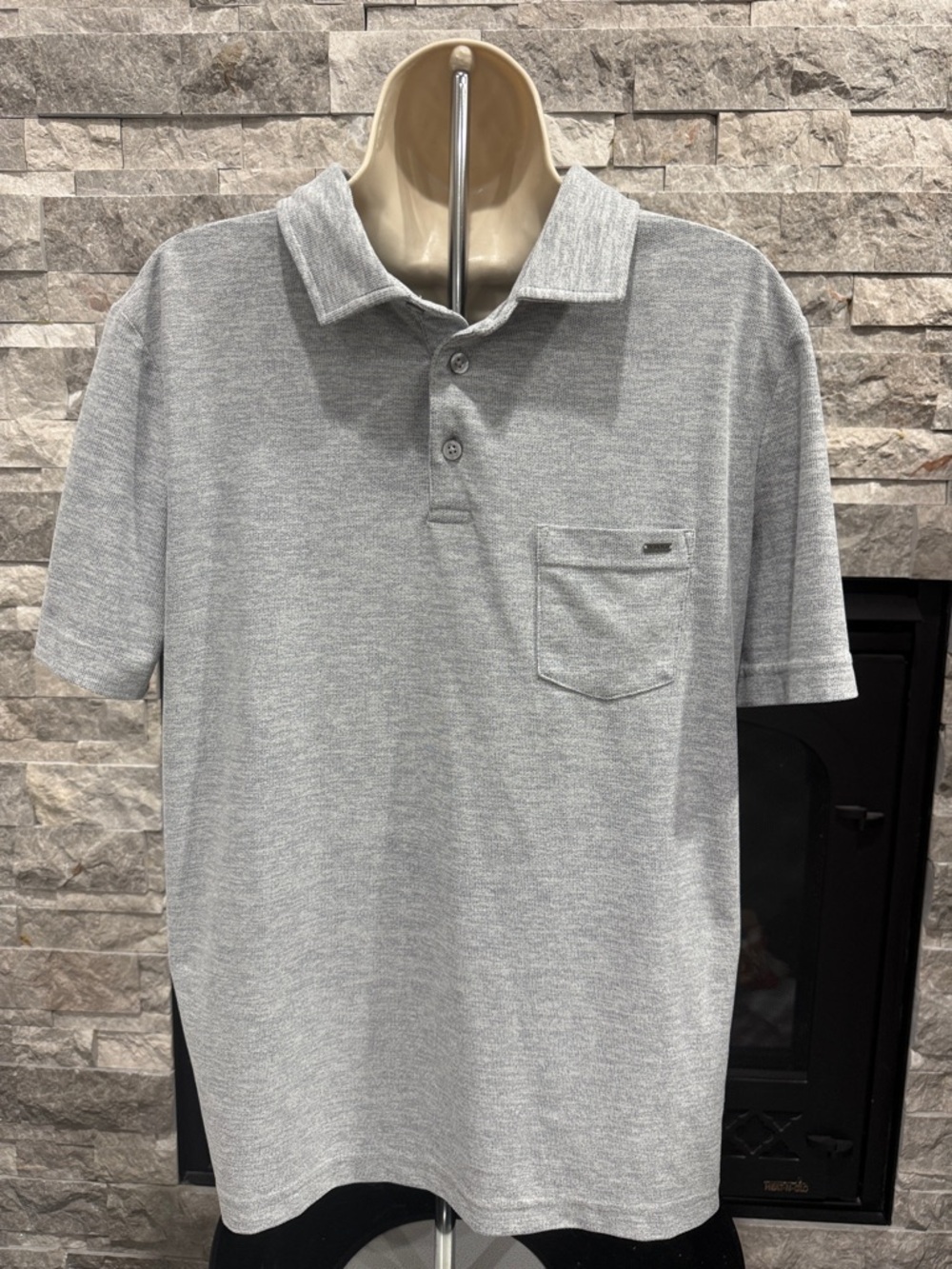 Vuori Heather Grey Ace Polo Shirt